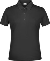 James And Nicholson Dames/dames Basic Polo Shirt (Zwart)