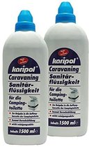 2 x 1500 ml caravan-sanitairvloeistof voor het campingtoilet, sanitairadditief