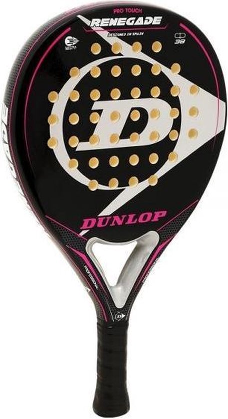 DUNLOP Renegade Soft Padel-Schläger - Rundes Design, Kohlefaser, Weicher EVA-Kern, Für Anfänger