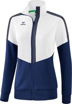 Erima Squad Trainingsjack Dames Wit- New Navy-Slate Grijs Maat 40