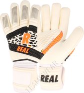 Real Dynamic Keepershandschoenen Heren - Wit / Zwart / Oranje | Maat: 10,5