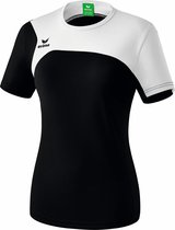 Erima Club 1900 2.0 T-Shirt Dames Zwart-Wit Maat 46