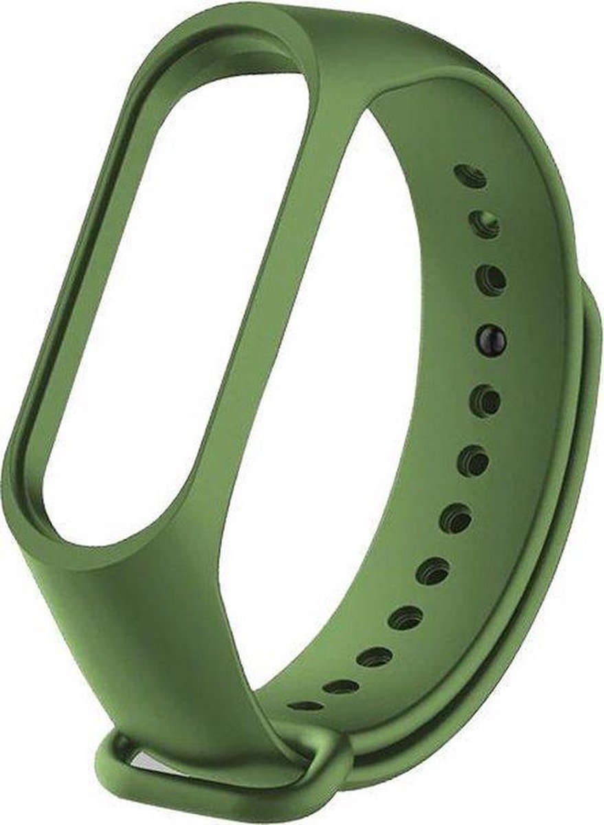 Siliconen bandje - Geschikt voor Xiaomi Mi Band 5 & 6 - Army groen