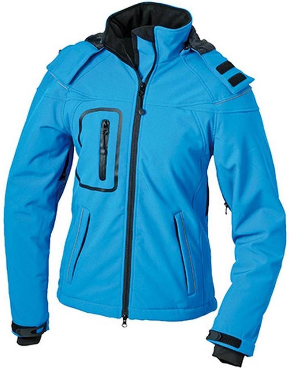 James and Nicholson Dames/dames Winter Softshell Jacket Aqua Blauw