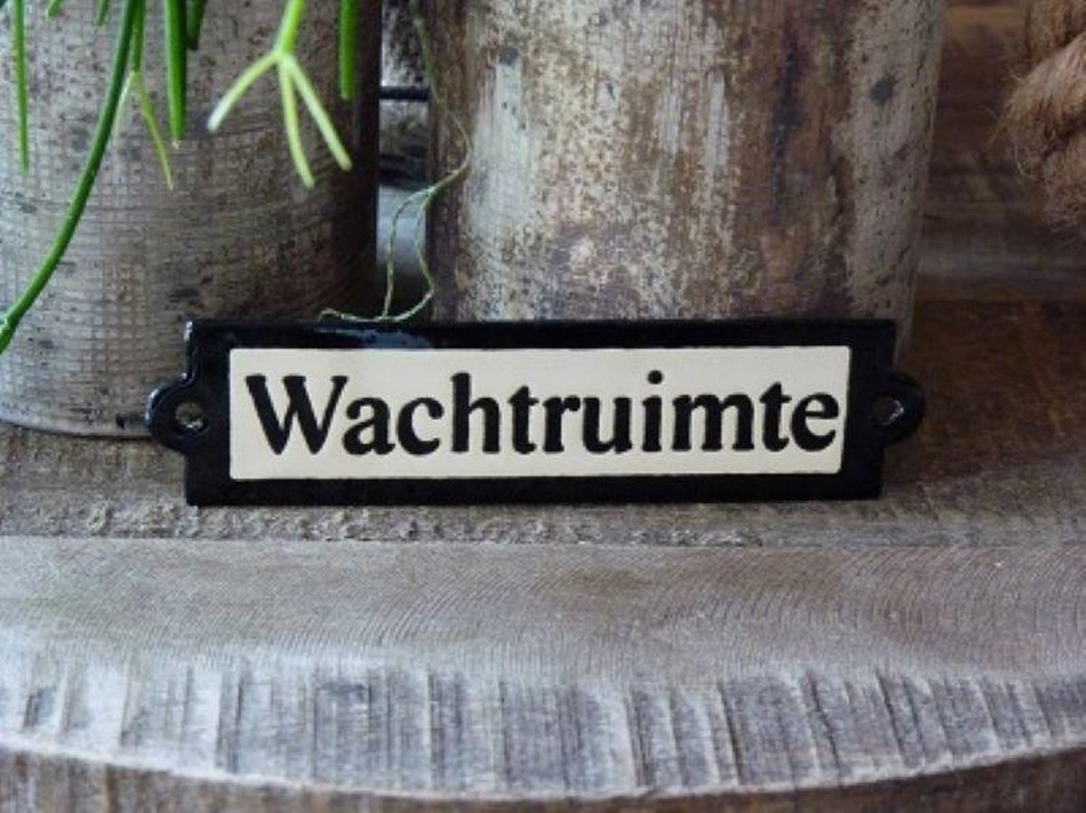 Emaille deurbordje recht 'Wachtruimte'