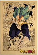Dragon Ball Super Poster - Z Anime Vegeta Xl Retro * Kraftpapier - 50.5 X 35 Cm - Multicolor