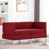 Zitbank 2-zits van Rood stof (Incl LW anti kras viltjes) - Loungebank – bankstel- woonkamerbank