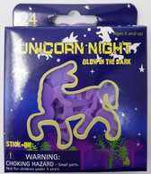 EENHOORN NIGHT - GLOW IN THE DARK - MUURSTICKERS - 24 STUKS - DECORATIE - KINDERKAMER