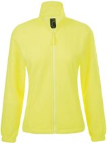 SBOS Dames / Dames du North Veste à Zip pleine longueur polaire (jaune fluo)