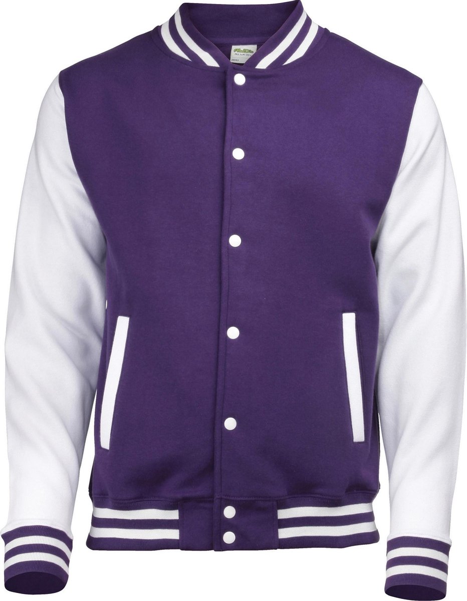 Just Hoods Varsity Jacket Paars