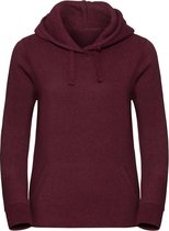 Russell Dames Authentieke Melange Hoodie (Bourgondië Melange)