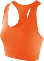 Spiro Dames/dames Softex Stretch Sports Sleeveless Crop Top (Mandarijn)