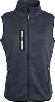 James and Nicholson Dames/dames Gebreid Vlies Vest (Donkergrijs Melange/Zilver)