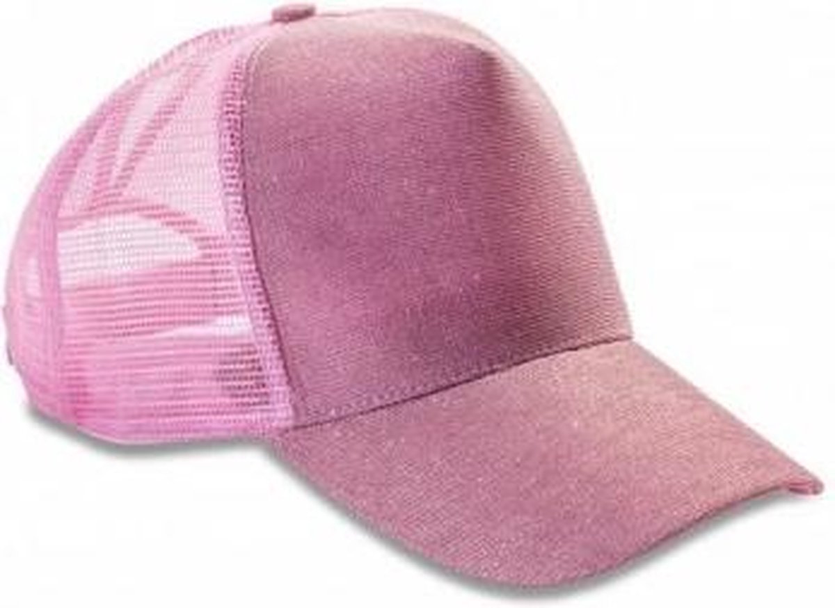 Result Headwear Herenkern New York Sparkle Cap (Baby Roze)