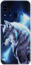 ADEL Siliconen Back Cover Softcase Hoesje Geschikt voor Samsung Galaxy A20s - Wolf