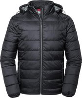 Russell Volwassenen Unisex Hooded Nano Jacket (Zwart)