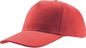 Atlantis Liberty Five Heavy Brush Cotton 5 Panel Cap (Pack of 2) (Rood)