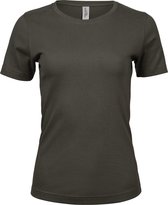 Tee Jays Dames/dames Interlock T-Shirt met korte mouwen (Donkere Olijf)