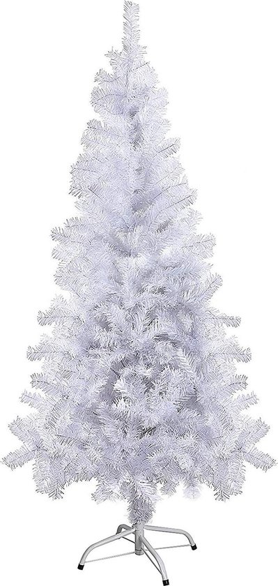 Kunstkerstboom - Kerstboom Kunststof - Kunst kerstboom - Kerstboom - 150 cm  - Wit -... | bol.com