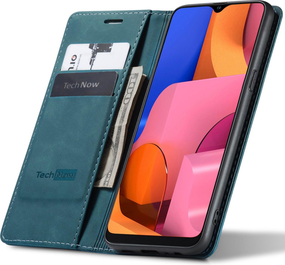 Hoesje geschikt voor Samsung Galaxy A20s - Book Case Leer Slimline Blauw