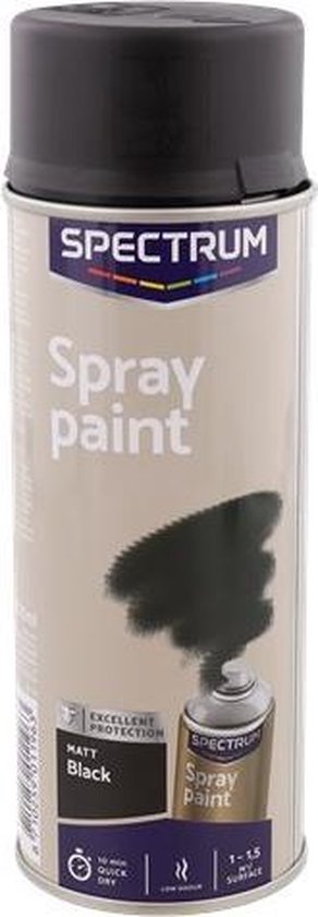 Bombe Peinture Mat Noir 500 ml - peinture bombe spray noir