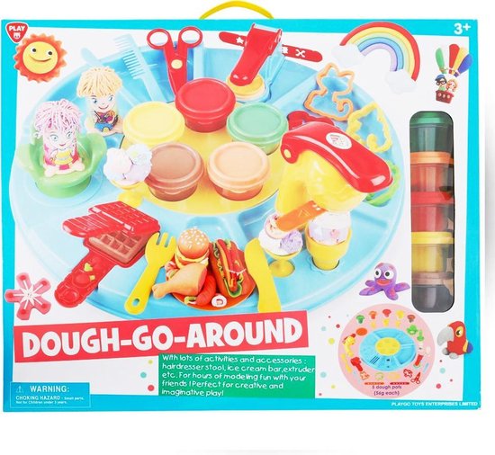 Play DoughGoAround klei speelset met 5 potjes klei en veel