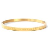 Bangle Love you to the moon Goud (RVS)