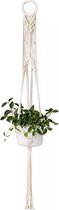 Macramé Plantenhanger - 105 CM - Crème Wit - Industrieel