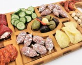 Kaasplank van natuurlijk bamboe hout, Tapas, Charcuterieschotel, Wijn bord, Bamboo wood, Tapasbord, Vino, Serveerplank voor kaas, Kaasplankje Bamboe hout, Snijplank, Slagerij, Huis