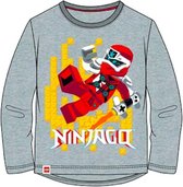 Lego Ninjago t-shirt - grijs - Maat 116 / 6 jaar