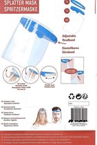 Gezichtsmasker - Anti-condens beschermfolie - Verstelbaar - 1 stuks