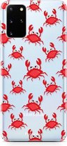 Fooncase Hoesje Geschikt voor Samsung Galaxy S20 Plus - Shockproof Case - Back Cover / Soft Case - Crabs / Krabbetjes / Krabben