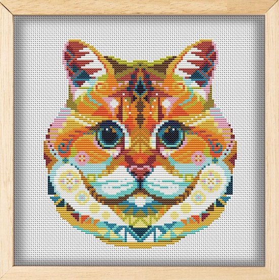 Borduurpakket MANDALA KAT - AWSOME PATTERNS
