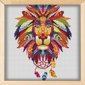 Borduurpakket mandala Dreamcatcher Lion