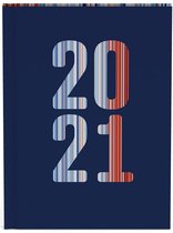 Show your stripes agenda 2021 - 15 x 11 cm - lannoo - blauw