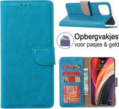 iPhone 12 / iPhone 12 PRO book case - portemonnee hoesje - wallet hoes met pasjes houder - BLAUW - EPICMOBILE