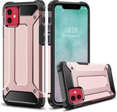 iPhone 12 / iPhone 12 PRO anti shock back cover - heavy duty hoesje - hybrid military grade armor case- rugged anti schok hoes - ROZE - EPICMOBILE