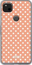 Google Pixel 4a Hoesje Transparant TPU Case - Peachy Dots #ffffff