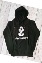 Hoodie dames - zwart - yoga - large - namaste
