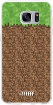 Samsung Galaxy S7 Edge Hoesje Transparant TPU Case - Minecraft - Grass #ffffff