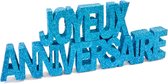 HOBI - Tafelstuk Joyeux Anniversaire turkoois