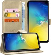 Samsung S10e Hoesje - Samsung Galaxy S10e Hoesje Book Case Leer Wallet Goud - Hoesje Samsung S10e