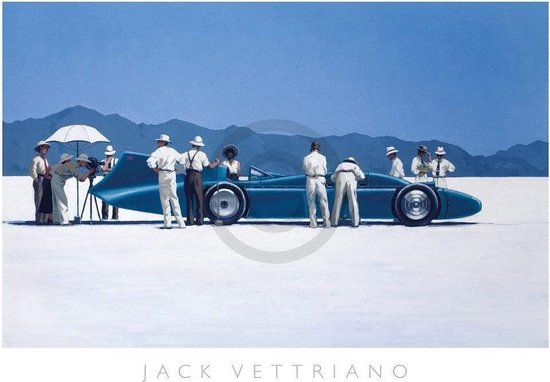 Kunstdruk Jack Vettriano - Bluebird at Bonneville 70x50cm