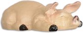 Beeld gietijzer - Slapend varken - Sculptuur - 9 cm hoog