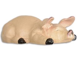 Beeld gietijzer - Slapend varken - Sculptuur - 9 cm hoog