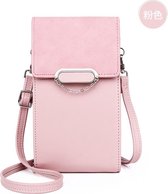 Cross Body Bag - Telefoontasje Roze - Met zilveren details