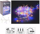 Clusterverlichting / Kerstverlichting / Kerstboomverlichting / Lichtsnoer Zilverdraad Meerkleurig (2,4 meter)