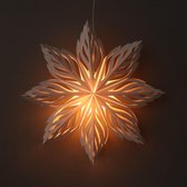 Kerstster Wit Papier met Verlichting - 60 cm - Decoratieve Hanglamp