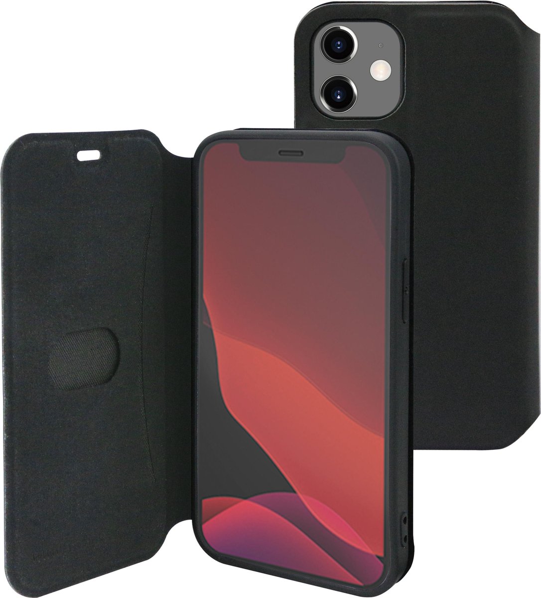 Azuri geschikt voor Apple iPhone 12 Mini hoesje - Walletcase - Zwart
