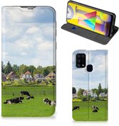Smartphone Hoesje Geschikt voor Samsung Galaxy M31 Wallet Book Case Hollandse Koeien